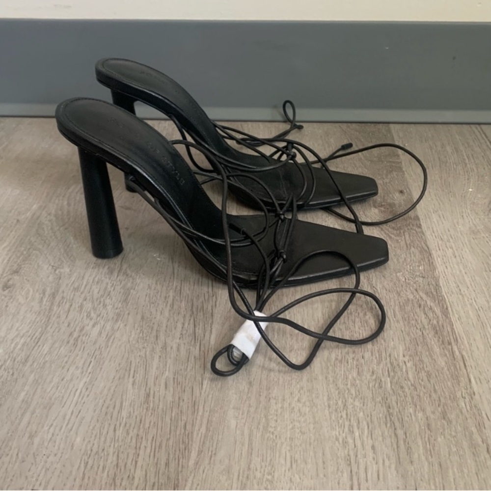 Song of Style Black Strappy Heels - Picture 5 of 9